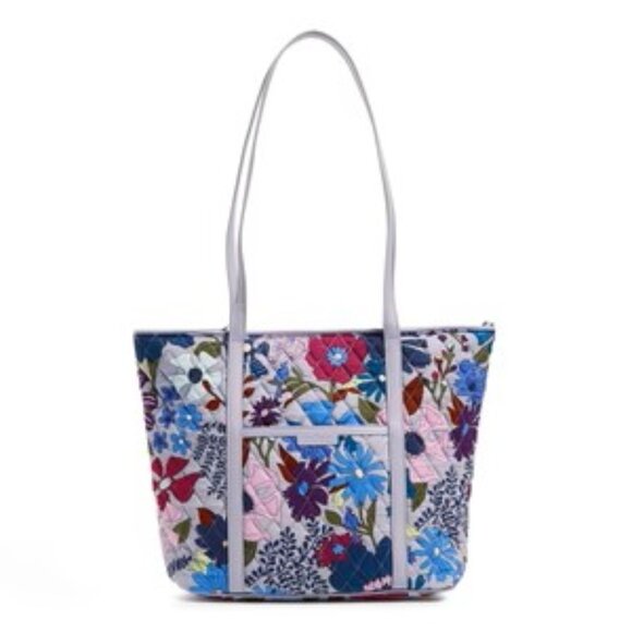 Vera Bradley Bengal Lily Small Trimmed Vera Tote Bag & RFID Smartphone Wristlet - Picture 2 of 9